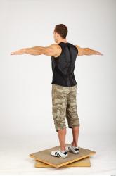 Whole Body Man T poses Sports Athletic Studio photo references